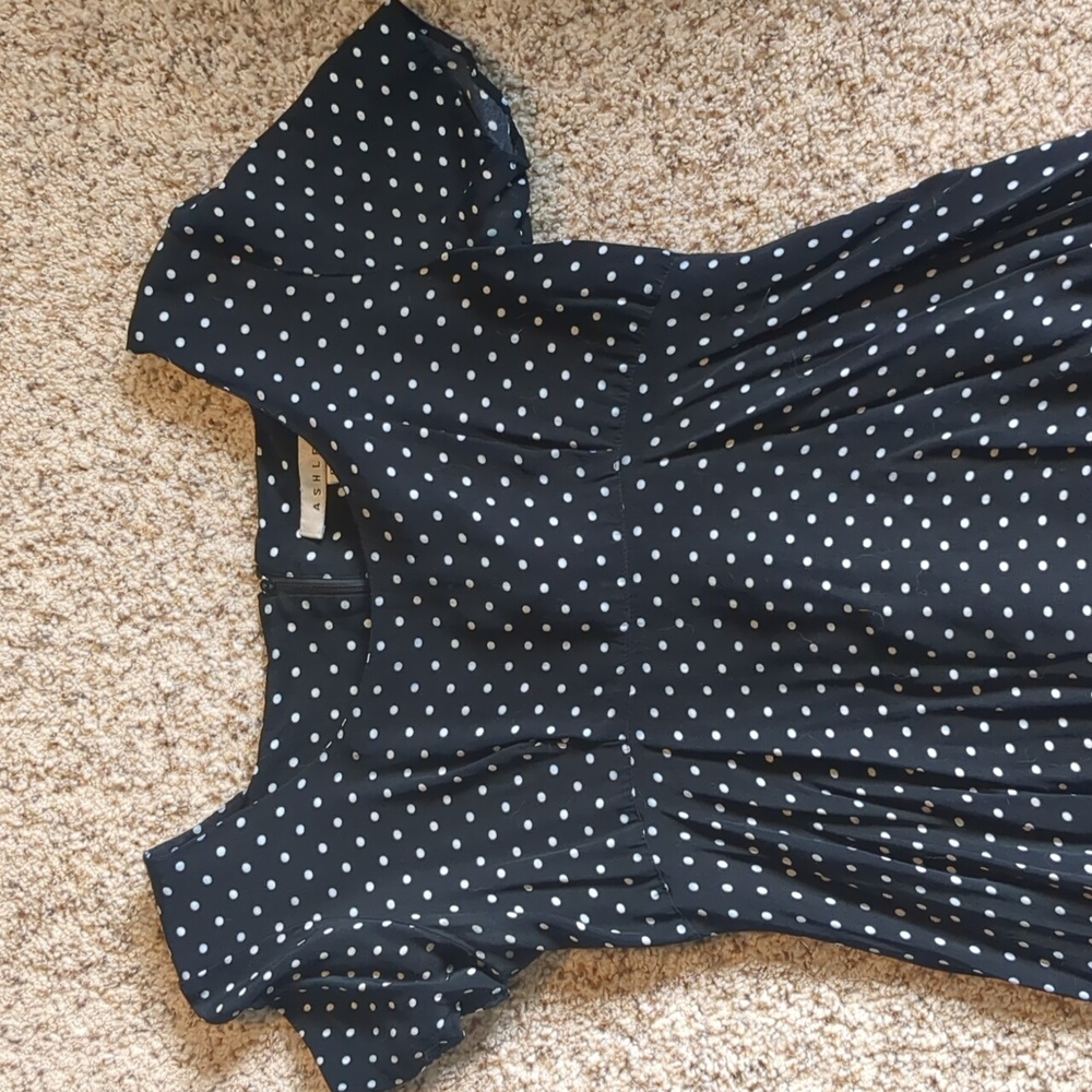 Black and white polka dot dress - Picture 2 of 3